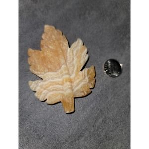 Orange Calcite Crystal Leaf